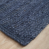 Network Rugs Navy Hand-Braided Jute Runner