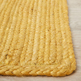Network Rugs Yellow Hand-Braided Jute Rug