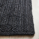 Network Rugs Black Hand-Braided Jute Runner