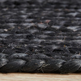Network Rugs Black Hand-Braided Jute Runner