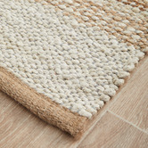 Network Rugs Natural &amp; White Zoticus Hand-Braided Jute Runner