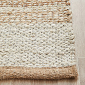 Network Rugs Natural &amp; White Zoticus Hand-Braided Jute Runner