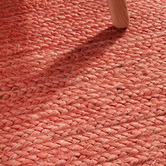 Network Rugs Terracotta Hand-Braided Jute Rug
