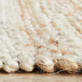 Network Rugs Natural &amp; White Zoticus Hand-Braided Jute Runner