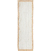 Network Rugs White &amp; Natural Bricius Hand-Braided Jute Runner