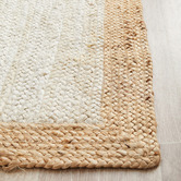 Network Rugs White &amp; Natural Bricius Hand-Braided Jute Runner