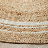 Network Rugs Natural &amp; White Kyros Hand-Braided Jute Oval Rug