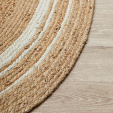 Network Rugs Natural &amp; White Kyros Hand-Braided Jute Oval Rug