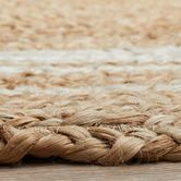 Network Rugs Natural &amp; White Kyros Hand-Braided Jute Oval Rug