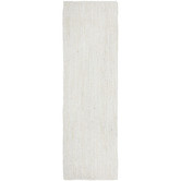 Network Rugs White Hand-Braided Jute Runner
