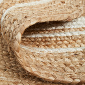 Network Rugs Natural &amp; White Kyros Hand-Braided Jute Oval Rug