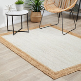 Network Rugs White &amp; Natural Bricius Hand-Braided Jute Rug