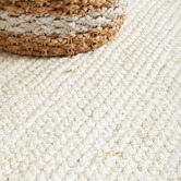 Network Rugs White Hand-Braided Jute Runner