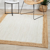 Network Rugs White &amp; Natural Bricius Hand-Braided Jute Rug