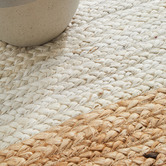 Network Rugs White &amp; Natural Bricius Hand-Braided Jute Rug