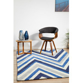 Network Rugs Multi Chevron Navy/Blue White Rug