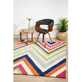 Network Rugs Stunning Chevron Multi Coloured Rug