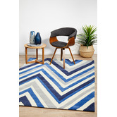 Network Rugs Multi Chevron Navy/Blue White Rug