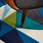 Network Rugs Crystal Design Blue/Green Rug