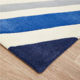Network Rugs Multi Chevron Navy/Blue White Rug