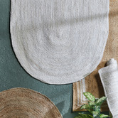 Network Rugs Off-White Hand-Braided Jute Oval Rug