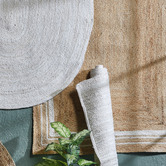 Network Rugs Natural &amp; White Kyros Hand-Braided Jute Rug