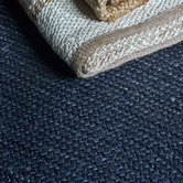 Network Rugs Navy Hand-Braided Jute Oval Rug