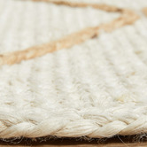 Network Rugs White &amp; Natural Geometric Hand-Braided Jute Runner