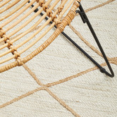 Network Rugs White &amp; Natural Geometric Hand-Braided Jute Rug