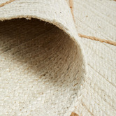 Network Rugs White &amp; Natural Geometric Hand-Braided Jute Runner
