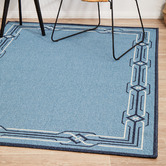 Network Rugs Blue Modern Power-Loomed Indoor/Outdoor Rug