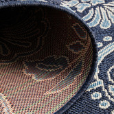 Network Rugs Navy Hummingbird Floral Indoor/Outdoor Rug