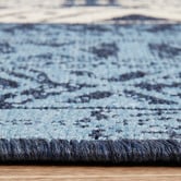 Network Rugs Blue &amp; White Tribal Power-Loomed Indoor/Outdoor Rug