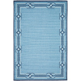 Network Rugs Blue Modern Power-Loomed Indoor/Outdoor Rug