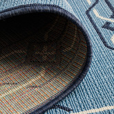 Network Rugs Blue Modern Power-Loomed Indoor/Outdoor Rug