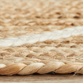 Network Rugs Natural &amp; White Geometric Hand-Braided Jute Runner