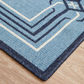 Network Rugs Blue Modern Power-Loomed Indoor/Outdoor Rug