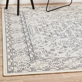 Network Rugs White &amp; Navy Traditional Power-Loomed Indoor/Outdoor Rug