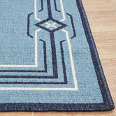 Network Rugs Blue Modern Power-Loomed Indoor/Outdoor Rug