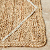 Network Rugs Natural &amp; White Geometric Hand-Braided Jute Rug