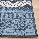 Network Rugs Blue &amp; White Tribal Power-Loomed Indoor/Outdoor Rug
