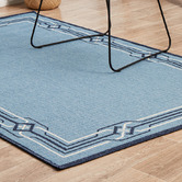 Network Rugs Blue Modern Power-Loomed Indoor/Outdoor Rug