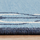 Network Rugs Blue Modern Power-Loomed Indoor/Outdoor Rug