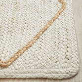 Network Rugs White &amp; Natural Geometric Hand-Braided Jute Rug