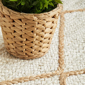 Network Rugs White &amp; Natural Geometric Hand-Braided Jute Runner