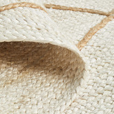 Network Rugs White &amp; Natural Geometric Hand-Braided Jute Rug