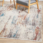 Network Rugs Cream Bamboo Silk &amp; Acrylic Rug