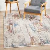 Network Rugs Cream Bamboo Silk &amp; Acrylic Rug