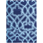 Network Rugs Gothic Tribal Design Navy Rug