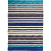 Network Rugs Abrash Stripes Blue/Grey Rug